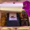 Подарочный набор Алтайский с медом (с орешками), чаем и свечой Ангел